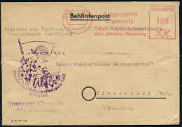 (10b) CHEMNITZ 1/ Finanzamt/ Chemnitz/ Helft Mit Am Aufbau Deutschlands/ Durch Pünktliche Steuerzahlung 1951 (6.7.) AFS  - Autres & Non Classés