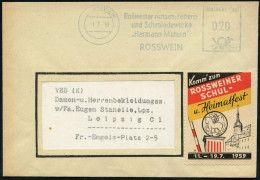 ROSSWEIN/ Roßweiner Achsen-,Federn-/ U.Schmiedewerke/ "Herm.Matern" 1959 Blauer AFS Francotyp = DDR-Dienstfabre (aptiert - Otros & Sin Clasificación