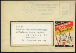 ROSSWEIN/ Roßweiner Achsen-,Federn-/ U.Schmiedewerke/ "Herm.Matern" 1959 Blauer AFS Francotyp = DDR-Dienstfabre (aptiert - Autres & Non Classés