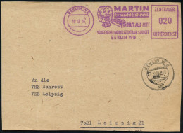 BERLIN W 8/ MARTIN/ Braucht Schrott/ HELFT ALLE MIT!../ ZKD 1964 (10.12.) Lila ZKD-AFS Ohne PLZ = Comic-Figur "Martin" W - Otros & Sin Clasificación