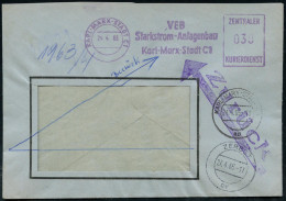 KARL-MARX-STADT C1/ VEB/ Starkstrom-Anlagenbau../ ZKD 1965 (24.4.) Lila ZKD-AFS Francotyp + Hs. U. Viol. Pfeil-HdN: Zurü - Otros & Sin Clasificación