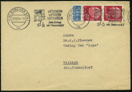 (13b) MÜNCHEN BPA 1/ Cm/ MITDENKEN/ MITREDEN/ MITHANDELN/ Dein Beitrag/ Zur Demokratie! 1954 (22.10.) Band-MWSt (Bürgerv - Autres & Non Classés