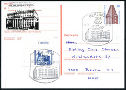 1025 BERLIN 25/ Palast/ Der/ Republik 1990 (31.8.) HWSt = Hauspostamt Der DDR-Volkskammer! Auf Amtl. P 40 Pf. Chilehaus  - Other & Unclassified