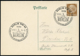 BERLIN NW 40/ V.Jnternat. Prüfungs-u.Treuhandkongreß 1938 (Sept.) SSt = Brandenbg. Tor Klar Auf Inl.-Karte (Bo.285) - BR - Monuments