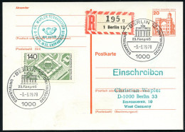 1000 BERLIN 12/ 23.Kongreß/ UNTEILBARES DEUTSCHLAND 1978 (3.3.) SSt = Brandenbg. Tor 2x + RZ: 1 Berlin 12/g, Klar Gest.  - Monuments