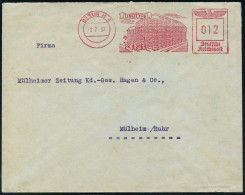 BERLIN N 4/ LINOTYPE/ 40 Jahre/ M S F 1937 (2.7.) Seltener Jubil.-AFS Francotyp (Linotype-Gebäude) M S T = Mergenthaler  - Otros