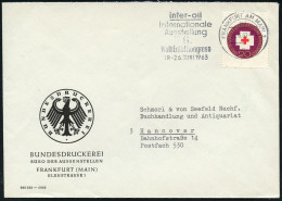 Frankfurt/ Main 1963 (21.6.) Frankierter Dienst-Bf.: BUNDESDRUCKEREI/BÜRO DER AUSSENSTELLEN (Bundesadler) N. Hannover -  - Other