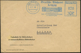 LEIPZIG C 1/ Deutsche Bücherei/ GESAMTARCHIV/ DES DEUTSCHEN SCHRIFTTUMS 1958 (2.7.) Blauer AFS Francotyp = DDR-Dienstfar - Other