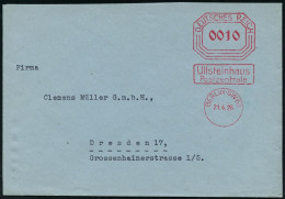 BERLIN SW 68/ Ullsteinhaus/ Postzentrale 1926 (21.4.) Seltener AFS-Vorläufer "Bafra" (Vertikalachse) Vierstellig! , Rs.  - Autres