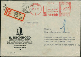 FRANKFURT (MAIN)/ 1/ DRUCK-U./ VERLAGSHAUS/ Breidenstein 1936 (13.7.) AFS Francotyp "Hakenkreuz" 055 Pf. + Selbstbucher- - Sonstige