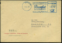 LEIPZIG C1/ LEIPZ.VOLKSZEITUNG/ Pressefest/ 20.-21.AUGUST 1955/ Gartenbauausstellung Markklee-berg 1955 (4.8.) Aptierter - Other