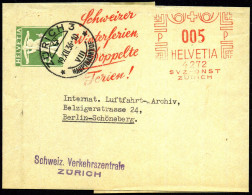 SCHWEIZ 1936 (19.12.) Zeitungs-Sb. 5 C.Tellknabe, Grün (gest Zürich 3) Aufgwertet Durch AFS (ohne Ortsstempel): ZÜRICH/  - Other