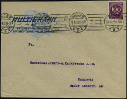 BERLIN W/ *9* 1923 (14.6.) Band-MaSt Auf EF 100 Mk. Ziffer, Viol. Mit Firmenlochung: D.M. = D Eutsche Multigraph-Ges., R - Autres