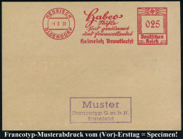 HESSISCH/ OLDENDORF/ Habeo/ Stühle/ Sind Preiswert/ U.formvollendet/ Heinrich Brautlecht 1935 (1.3.) AFS-Musterabdruck F - Other