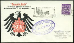GROSSBRITANNIEN 1964 (5.9.) MaWSt: STOCKTON-ON-TEES/sites For/industry.. = Histor. Dampflok Von G. Stephenson , Rs. Vign - Trains