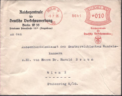 BERLIN W/ 35/ Reichszentrale/ Für/ Deutsche Verkehrswerbung/ RDV 1926 (9.7.) Ungenormter AFS Francotyp  010 Pf. (Logo Mi - Trains