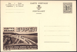 BELGIEN 1954 1,20 F. Reklame-P. Wappenlöwe, Oliv: EUPEN/ ET LE PLUS GRAND BARRAGE.. (Talsperre) Französ. Titel Oben, Ung - Water