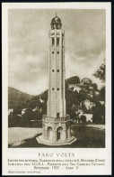 ITALIEN 1927 10 C. Sonder-P., Braun: "100. Todestag  V O L T A"  (Volta-Kopfbild) Rs. Leuchtturm "Volta" , Ungebr. (Mi.P - Electricity