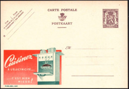BELGIEN 1948 Reklame-P 90 C. Löwe, Br.lila: Cuisinez A ELECTRICITE.. = Elektroherd (mit Braten) Ungebr. (Mi.P 250 I / 90 - Electricité