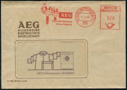 35 KASSEL-BETTENHAUSEN 1/ AEG/ HOCHSPANNUNGS/ SCHALTGERÄTE 1965 (22.2.) AFS Postalia = 2 Hochspannungsschaltgeräte Auf A - Electricity