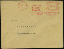 HEIDENAU (SACHSEN)/ 1/ Jndustrie/ Gewerbe/ Haushalt/ Nur Mit Gas!/ Gasversorgung/ Ostsachsen/ AG 1940 (28.3.) AFS Franco - Gas