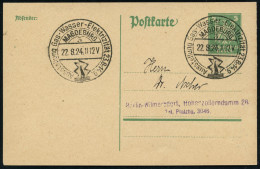 MAGDEBURG/ 3/ Ausst. Gas-Wasser-Elektrizität 1924 (22.8.) HWSt (stilis. Flammen, Wellen) Klar Gest. Inl.-Kt. (Bo.5 II) - - Other & Unclassified