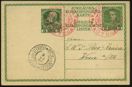 ÖSTERREICH 1908 (2.12.) PP 5 H. Reg.Jubil. + Zudr.5 H.Reg.Jubil.KFJ = 5 + 5 H. Mit Latein Inschrift: Schloß Schönbrunn/  - Andere & Zonder Classificatie