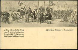 ÖSTERREICH 1909 (1.9.) PP 5 H. KFJ-Jubiläum, Grün: Jubiläumsfeier Vorarlberg 1809, Histor. Festzug: Herzog Leopold III.  - Otros & Sin Clasificación