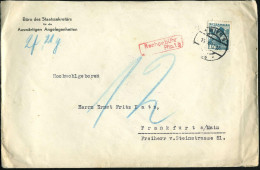 ÖSTERREICH 1936 (14.10.) 1K-Brücke: 1 WIEN 9 Auf EF 24 Gr. Trachten, Vordr.-Bf.: Büro Des Staatssekretärs Für Die Auswär - Otros & Sin Clasificación