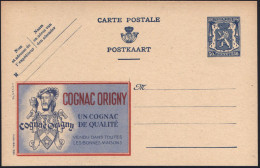 BELGIEN 1941 50 C. Reklame-P  Löwe, Blau: COGNAC ORIGNY/UN COGNAC/DE QUALITE.. = Kopfbild Franz I. (mit Cognac-Glas) Fra - Sonstige & Ohne Zuordnung