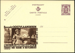 BELGIEN 1948 90 C. Reklame-P. , Braunlila: Bezoekt OOST-VLANNDEREN.. = Karl Der Große Etc., Fläm.Titel Oben, Ungebr. (Mi - Sonstige & Ohne Zuordnung