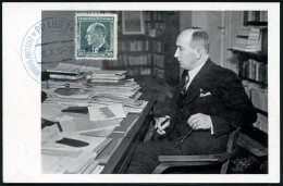 TSCHECHOSLOWAKEI 1937 (9.10.) 50 H. "Kongreß Des Internat. Arbeitsamtes B.I.T." = 2. Staatspräsident Benesch + Blauer SS - Otros & Sin Clasificación