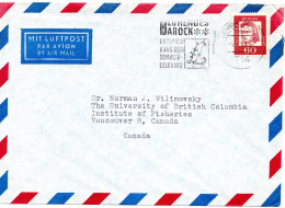 69766 - Bund - 1963 - 60Pfg Schiller EF A LpBf LUDWIGSBURG - ... -> Vancouver, BC (Canada) - Briefe U. Dokumente