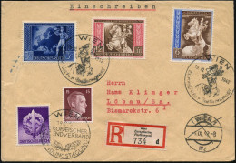 WIEN/ Europäischer Postkongress 1942 (19.10.) SSt + SSt: WIEN/EUROP./JUGENDVERBAND.. , Kompl. Satz Postkongreß (Mi. 820/ - Sonstige & Ohne Zuordnung