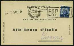 ITALIEN 1950 (20.9.) Seltener MWSt.: COMO/CORRISP.-PACCHI/E R P/L'ITALIA/RICOSTRUISCE (Text RechtS) Inl.-Firmen-Kt. - EU - Autres & Non Classés
