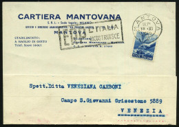 ITALIEN 1950 (18.11.) Seltener MWSt.: MANTOVA/*/E R P/ L'ITALIA/RICOSTRUISCE (Text Links) Klar Gest. Firmen-Kt. - EUROPA - Autres & Non Classés