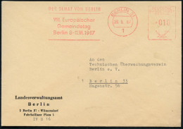 1 BERLIN 31/ DER SENAT VON BERLIN/ VIII.Europäischer/ Gemeindetag.. 1967 (26.5.) Seltener AFS Francotyp Auf Dienst-Bf.:  - Autres & Non Classés