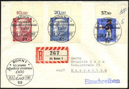 53 BONN 1/ 10 JAHRE/ RÖMISCHE VERTRÄGE/ EWG/ U./ EAG 1967 (25.3.) SSt Mehrfach + RZ: 53 Bonn 1, Klar Gest. Inl.-R-Bf. (B - Other & Unclassified