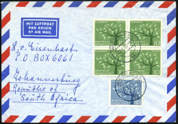 B.R.D. 1962 (22.9.) 10 Pf. CEPT, 4er-Block U. 40 Pf. CEPT, Satzreine Frankatur , Klar Gest. (2K: WIESBADEN 1/bf, Alte PL - Other & Unclassified