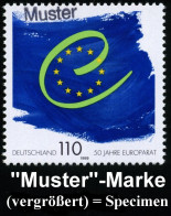 B.R.D. 1999 (Mai) "50 Jahre Europarat" Mit Amtl. Handstempel  "M U S T E R" , Postfr. + Amtl. Ankündigungsblatt Der Bund - Other & Unclassified
