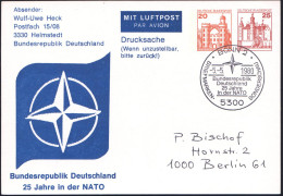 5300 BONN 2/ BRD/ 25 Jahre/ In Der NATO 1980 (5.5.) SSt = NATO-Stern , Motivgl. LPP 20 + 25 Pf. Burgen (Mi.PP 120/2) Inl - Other & Unclassified