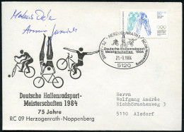 5120 HERZOREGNRATH 1/ Deutsche Hallenradsport/ Meisterschaften.. 1984 (21,9,) SSt = 3 Radsportarten Auf EF 80 + 40 Pf. R - Other (Earth)