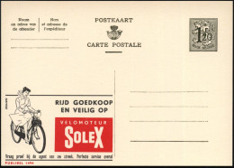 BELGIEN 1954 1,20 F. Reklame-P. Wappenlöwe, Oliv: ..VELOMOTEUR/ SOLEX.. (Frau Auf Velo-Solex Mofa) Ungebr. (Mi.P 289 II  - Andere (Aarde)