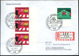 43 ESSEN 1/ Bürgerbesuchstag Feuerwehr../ ..St.Florian 1971 (8.5.) SSt = St. Florian Mit Flagge = Schutzpatron Der Feuer - Bombero