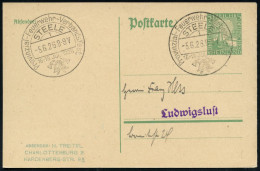 STEELE/ Provinzial-Feuerwehr-Verbandsfest 1926 (5.6.) Seltener HWSt = Feuerwehrhelm (u. 2 Äxte) Klar Gest. Inl.-Karte (B - Feuerwehr