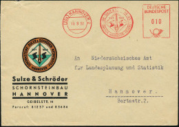 (20a) HANNOVER 2/ SCHORNSTEINE SULZE & SCHRÖDER/ FEUERUNGEN.. 1951 (11.9.) Dekorativer AFS Postalia (Logo Mit Fabrikschl - Feuerwehr