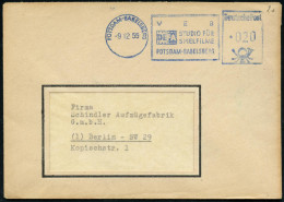 POTSDAM-BABELSBERG/ VEB/ DEFA STUDIO FÜR/ SPIELFILME 1956 (21.3.) Blauer AFS = DDR-Dienstfabrbe (2 Filmkader) = Vormals  - Cinema