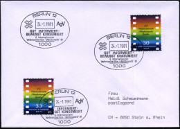 1000 BERLIN 12/ GUT INFORMIERT../ 6.Int./ Verbraucherfilm-Wettbewerb 1981 (24.1.) SSt Auf 2x 30 Pf. Filmfest Berlin (Mi. - Cinéma