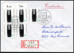 B.R.D. 1979 (14.2.) 50 Pf. "25 Jahre Westdt. Kurzfilmtage", Reine MeF: 5 Stück (Filmband) + Motiv-ähnl. ET-SSt. (BONN 1) - Kino