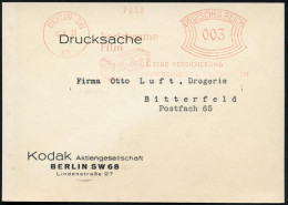 BERLIN SW/ 68/ Verichrome/ Film/ Kodak.. 1933 (10.6.) AFS = Filmpack (etw.hell Aber Deutlich) Ankündigung Der Inventur,  - Photography